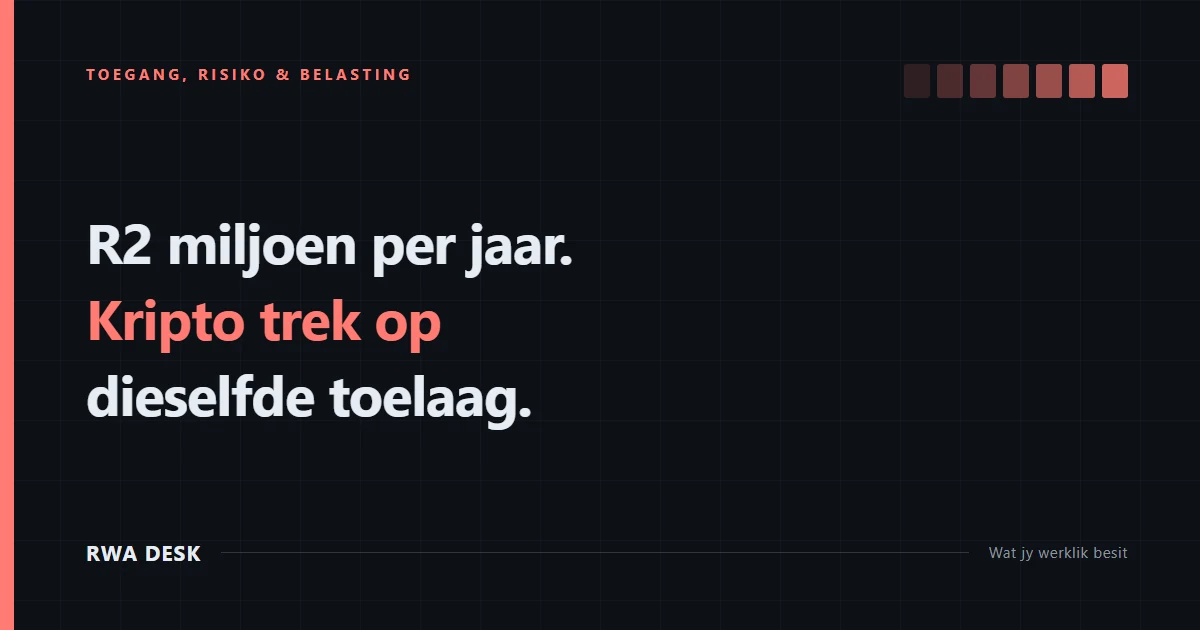 Kan jy jou R2 miljoen SDA gebruik om kripto te koop?