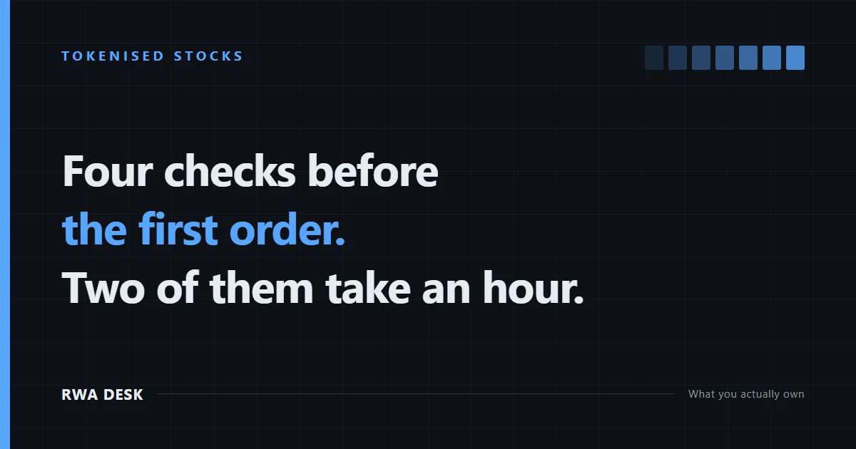 How to Buy Tokenised Stocks: The 4 Checks to Run First