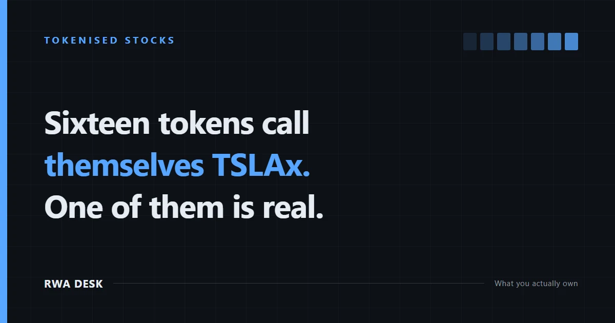 Sixteen Tokens Called TSLAx. One of Them Is Real.