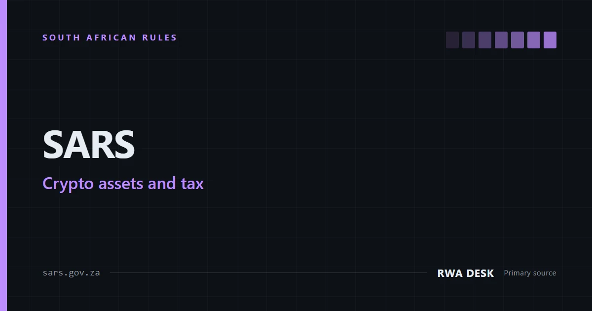 SARS: Crypto Assets and Tax