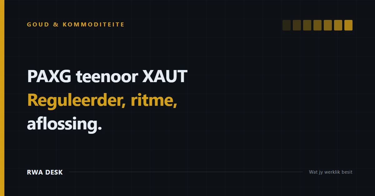 PAXG teenoor XAUT: watter getokeniseerde goud kan jy aflos?