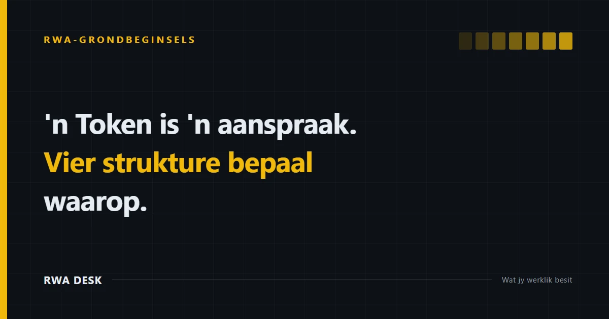 Wat besit jy werklik wanneer jy 'n RWA-token koop?