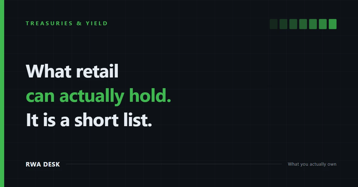 Tokenised Treasuries Retail Can Buy: USDY, BENJI, WTGXX
