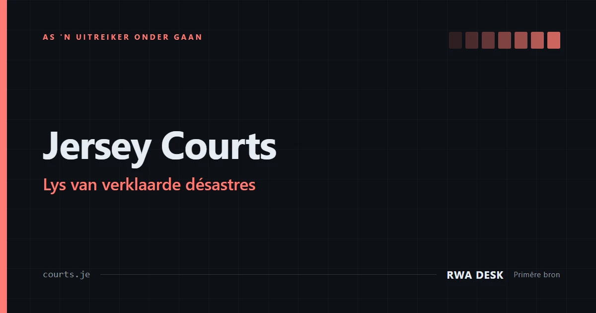 Jersey: lys van verklaarde désastres