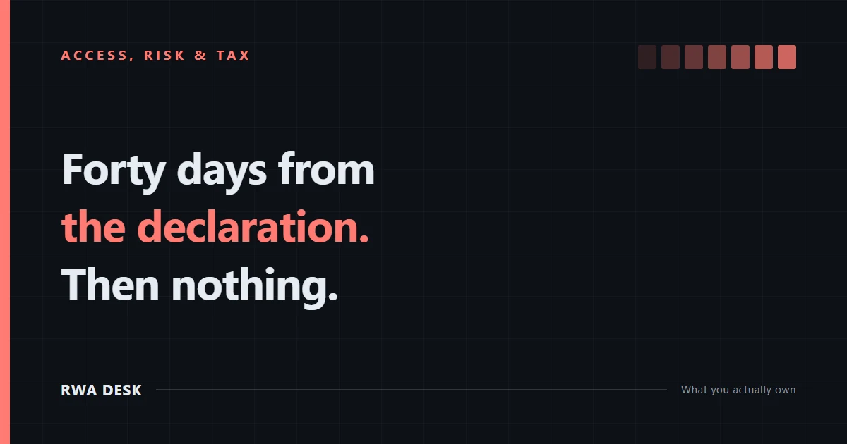 The Issuer Went Under. You Have 40 Days to File.
