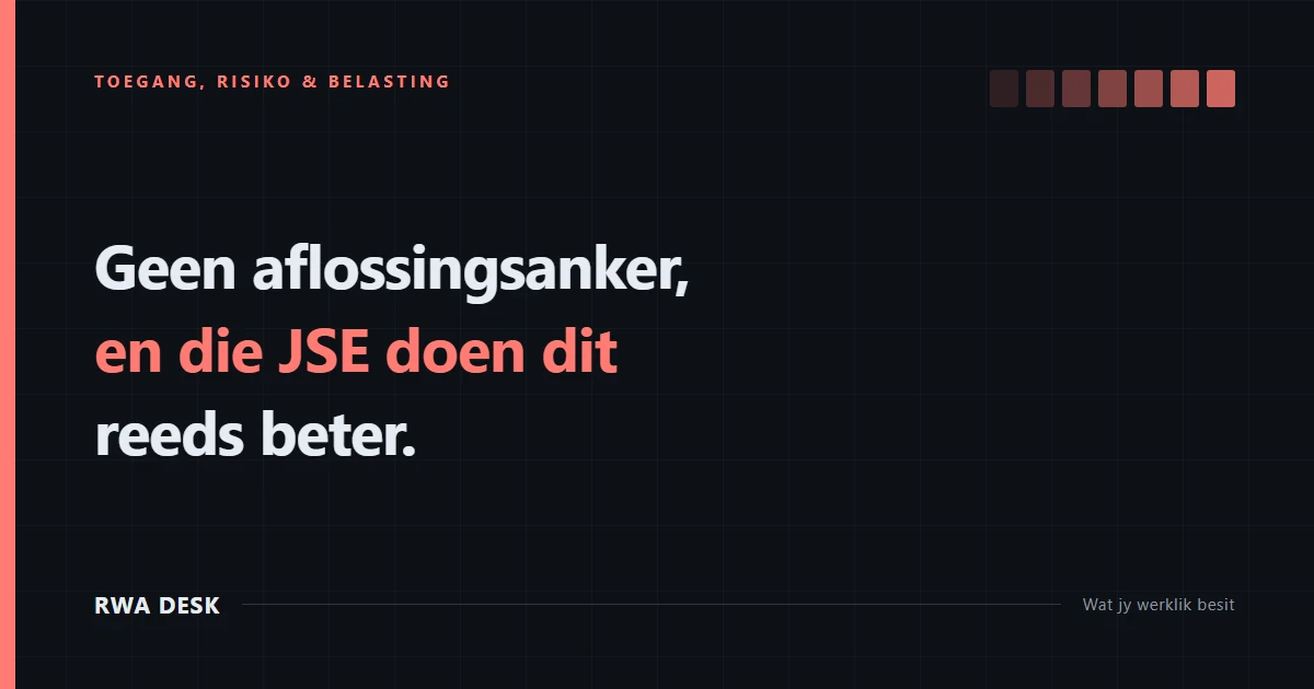 Getokeniseerde eiendom teenoor 'n JSE-genoteerde REIT