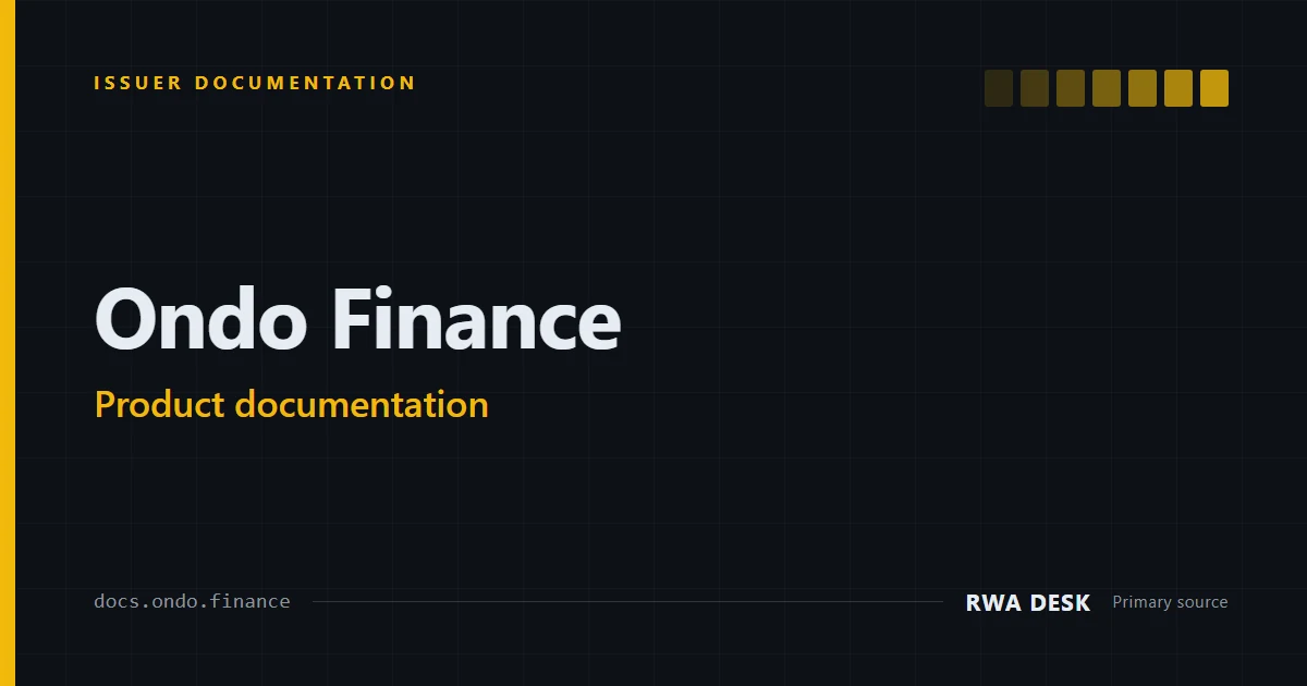 Ondo Finance Documentation