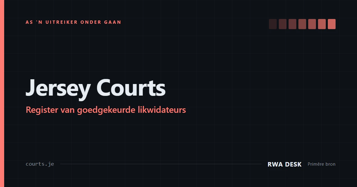 Jersey: register van goedgekeurde likwidateurs